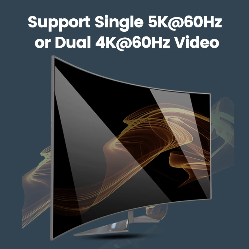 Кабель JEYI Thunderbolt 3 40 Гбит/с 100 Вт/5 А быстрая зарядка 5K @ 60 Гц или двойной дисплей