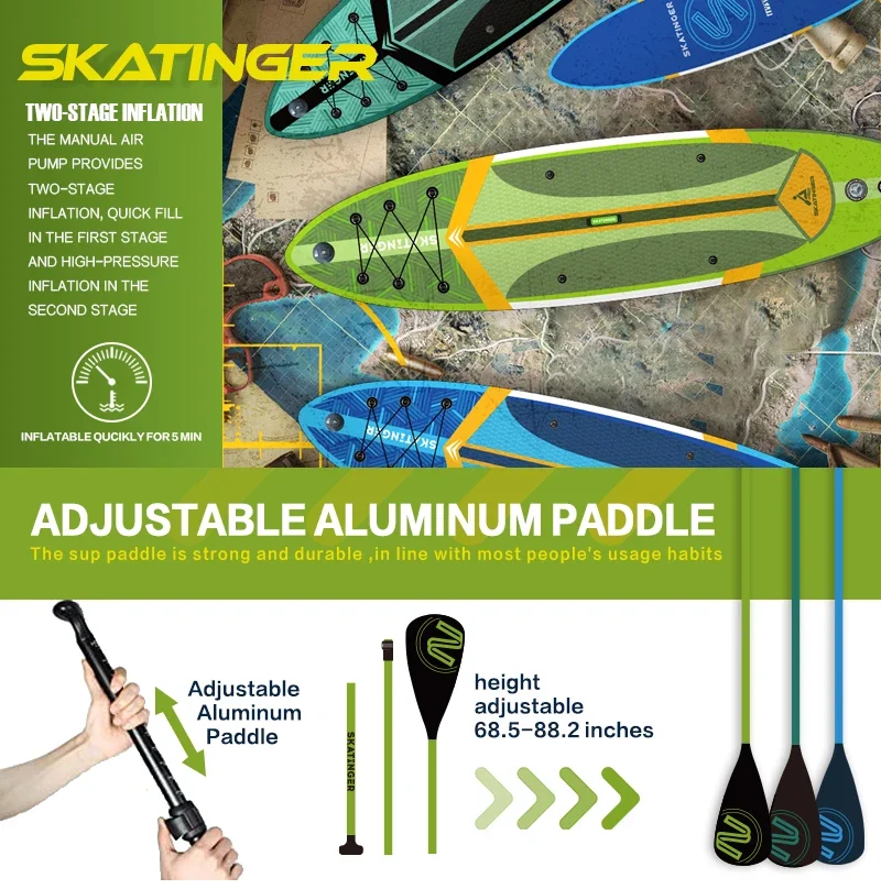 Китай OEM WEIHAI Водные виды спорта Sup Надувная доска для серфинга стоя Весло Tabla De Paddle