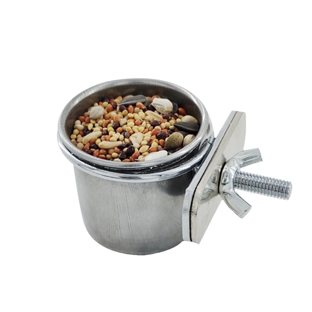 Подвесная клетка с птицами блюдо из нержавеющей стали контейнер для еды чаша