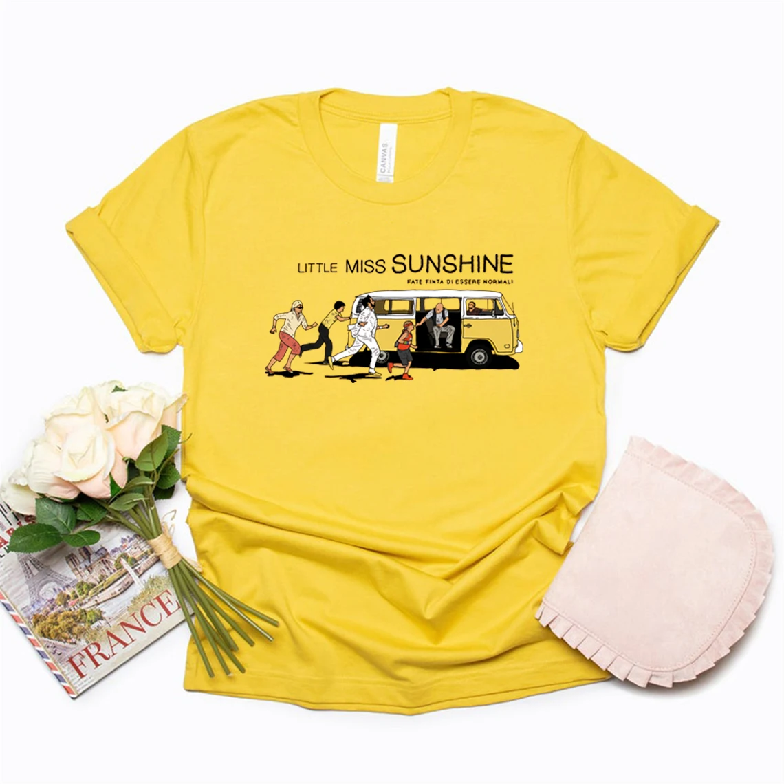 Camiseta de Little Miss Sunshine para mujer, remera clásica de película de cómics Merch, Camisetas estampadas de manga corta, ropa de calle para mujer, Top