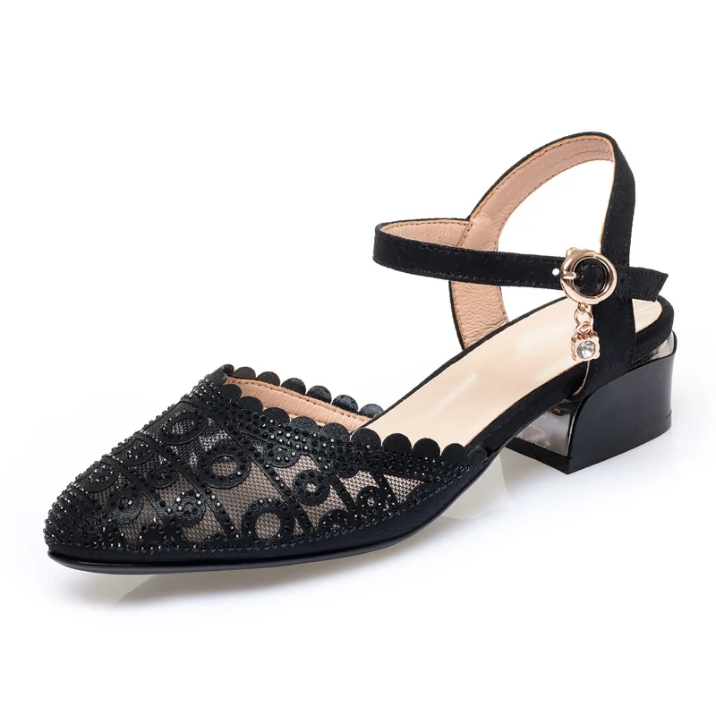 

Босоножки женские сетчатые на низком каблуке 3,5 см, размеры 35-41