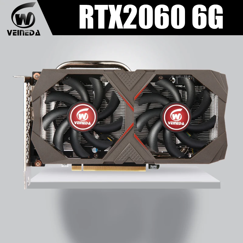 

Видеокарта rtx 2060 6 ГБ GDDR6 12 нм, видеокарта для игр, 192bit Ready 8Pin HDMI-совместимая DP