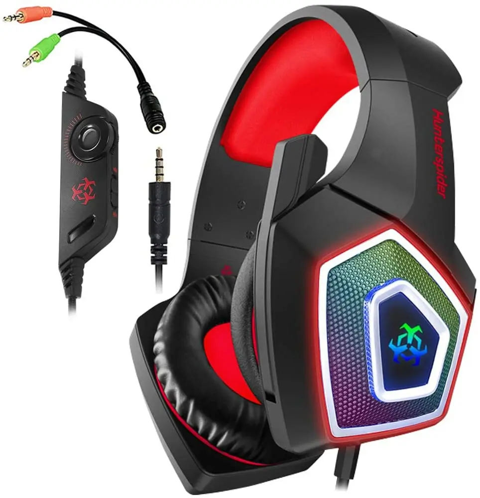 

FOR Xbox One Headset with Mic LED Light On Ear Gaming Headphone PS4,3.5mm Wired Gaming Headset for PC Mac Laptop Nintendo
