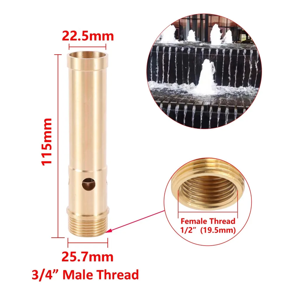 Латунные насадки для фонтана 3/4 дюйма 1 дюйм 5 2 наружная резьба Универсальная