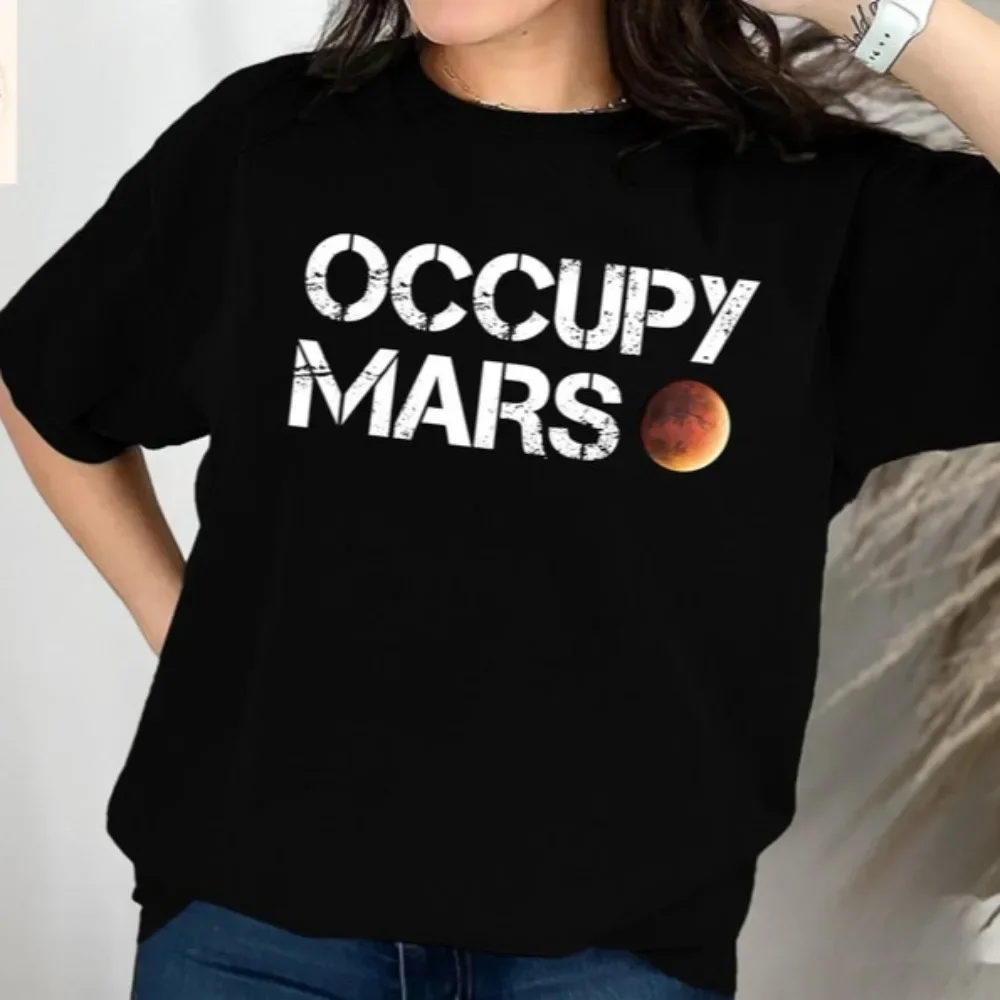 Фото Футболка Occupy Mars Astronomy Space Explorer Rocket Science OCCUPY MARS As Worn By Elon Musk Забавная футболка Илон Марс Рубашка №2
