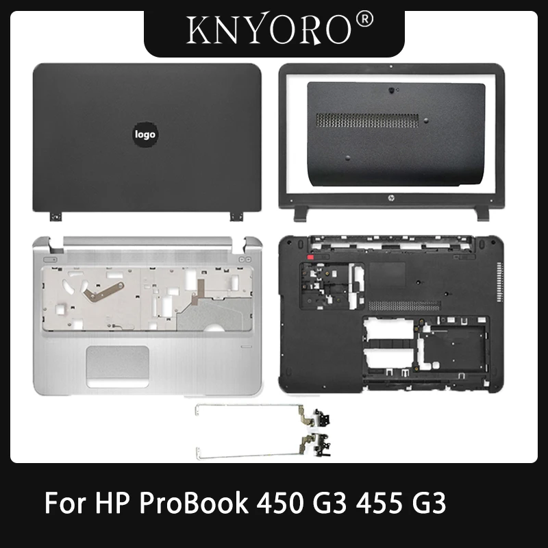 

NEW For HP ProBook 450 G3 455 G3 LCD Back Cover Front Bezel Hinges Upper Palmrest Bottom Case Door Cover Laptop Case 450 g3