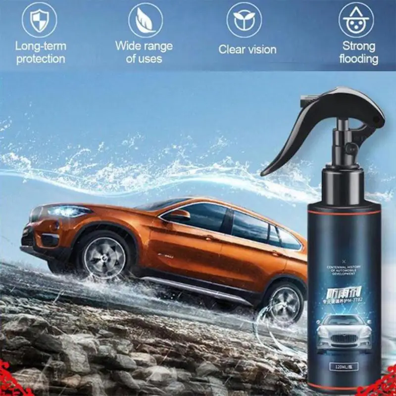 

120ml Car Rainproof Agent Antifogging Agent Car Glass Coating Rain Mark Oil Film Remover Concentrated Spray Car Accessories
