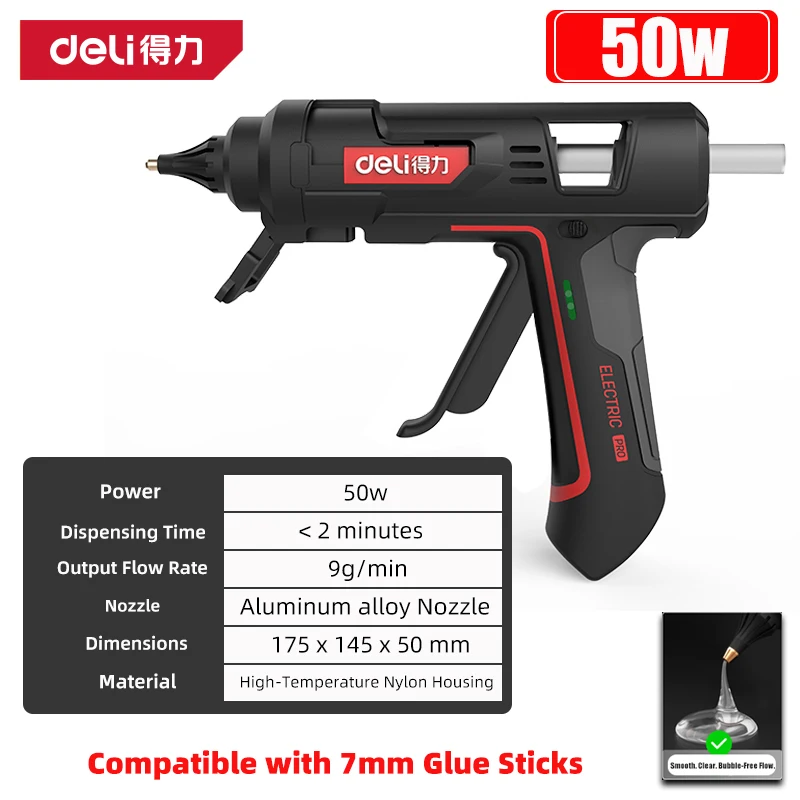 DELI 300 Вт термоклеевой пистолет