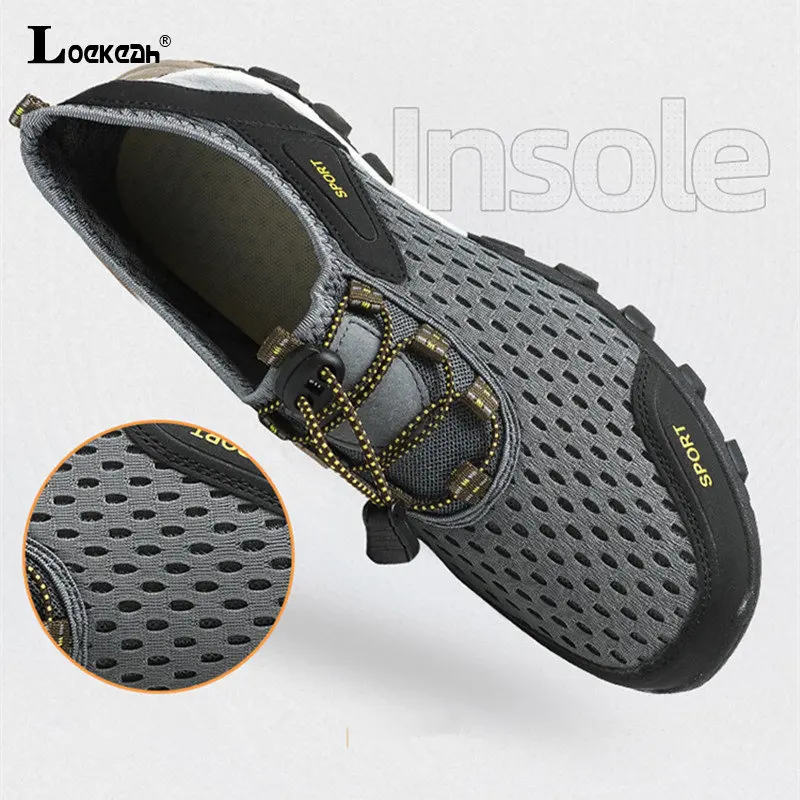 Men Wear-resistant Breathable Climbing Outdoor Trekking Sports Sneaker Male Comfortable Non Slip Quick Dry Mountain Hiking Shoes
