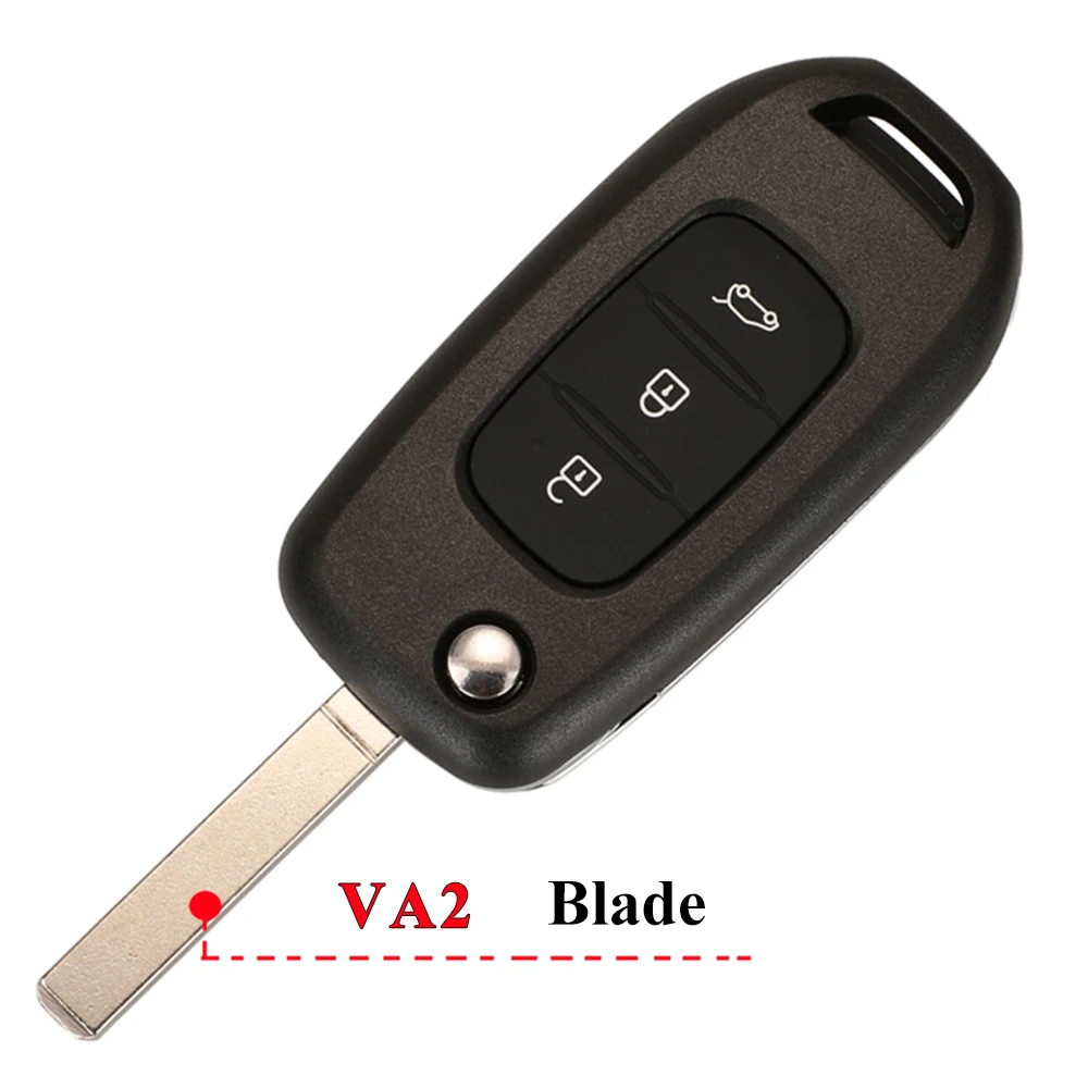 

Чехол jingyuqing для автомобильного флип-ключа для Renault Kadjar Captur Symbol Kaptur Megane Logan 2013- 2018 3BTN чехол для ключа дистанционного управления