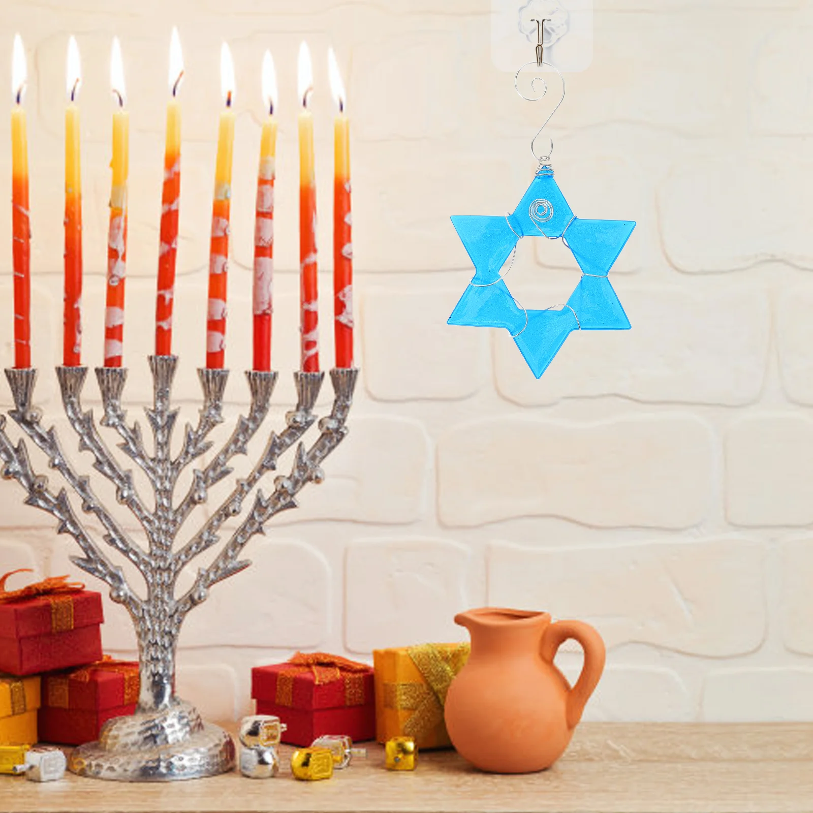 Украшение для елки Chanukah подвеска с шестью заостренными звездами рождественские