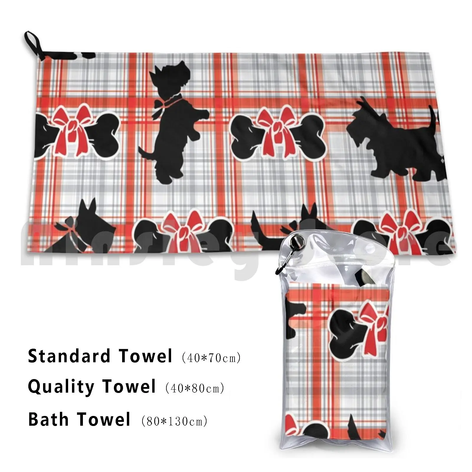 

Надпись «Собачка Скотти» | Белый | Красный | Клетчатый | Банное полотенце с узором, Пляжная подушка с узором, бесшовный текстиль «тартан собак...