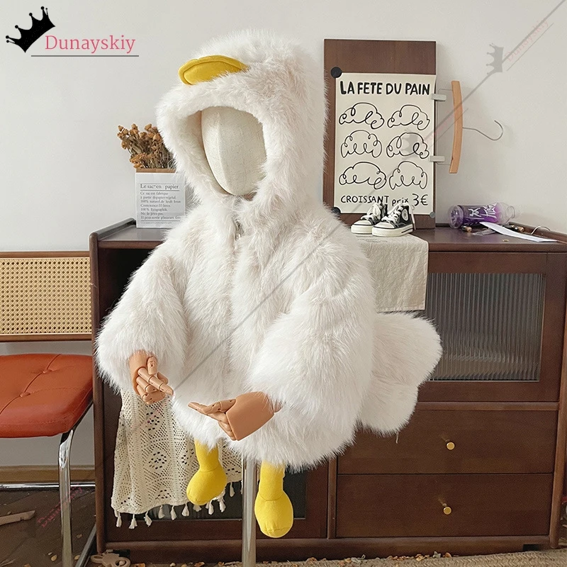 Детский карнавальный костюм с милыми маленькими утками теплое детское пальто