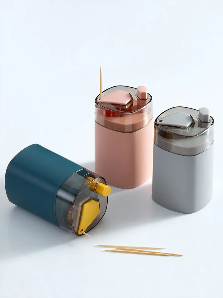 

Automatic Box Pop-up Press Type Toothpick Holder Toothpick Dispenser Tooth Pick Holder Secret Container Tooth Pick Dispenser