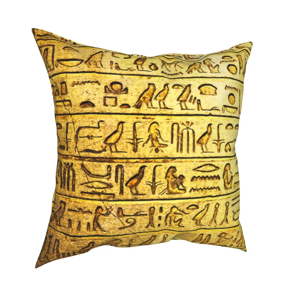 

Ancient Egyptian Hieroglyphs Yellow Pillowcase Soft Cushion Cover Decoration Egypt Throw Pillow Case Cover for Home