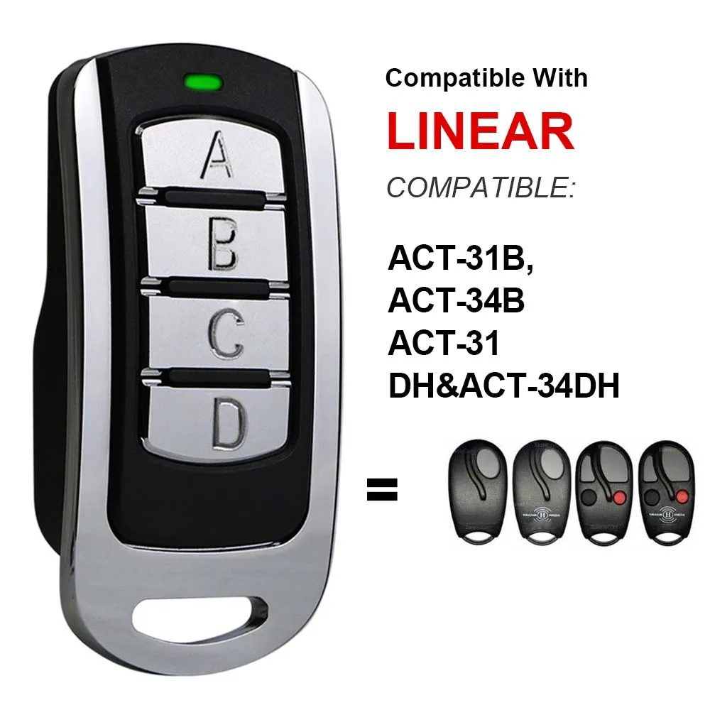 LINEAR MCT-11 ACT-21 ACT-22 ACT-31B ACT-34B ACT-31DH ACT-34DH Дистанционное управление гаражными воротами 433
