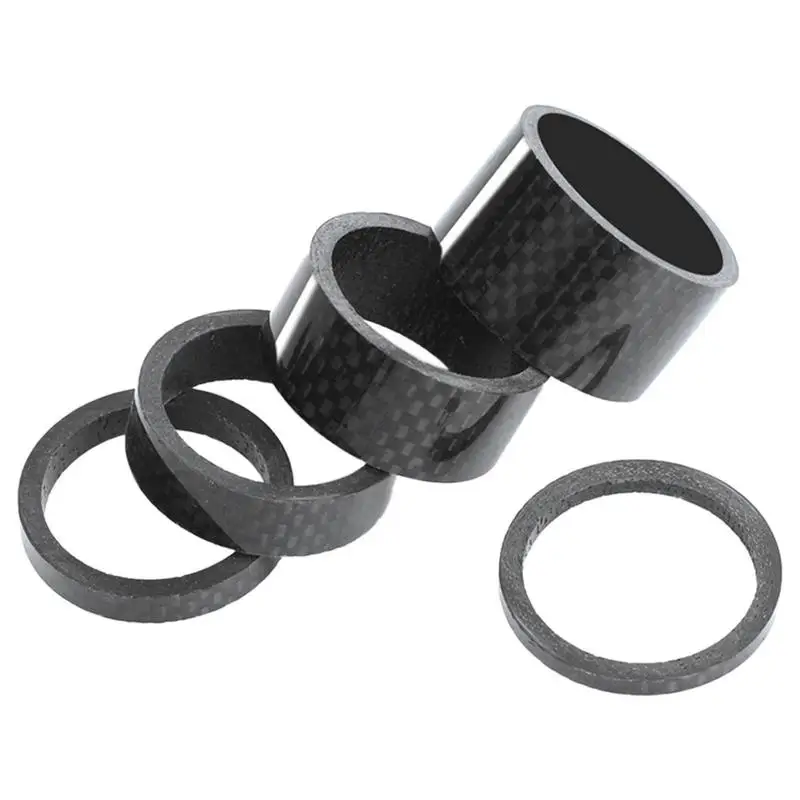 

28.6mm RISK Carbon Fiber Bicycle Handlebar Headset Washer 5pcs/set Mountain Bike Road Bike Cycling Stem Front Fork Spacer Gasket