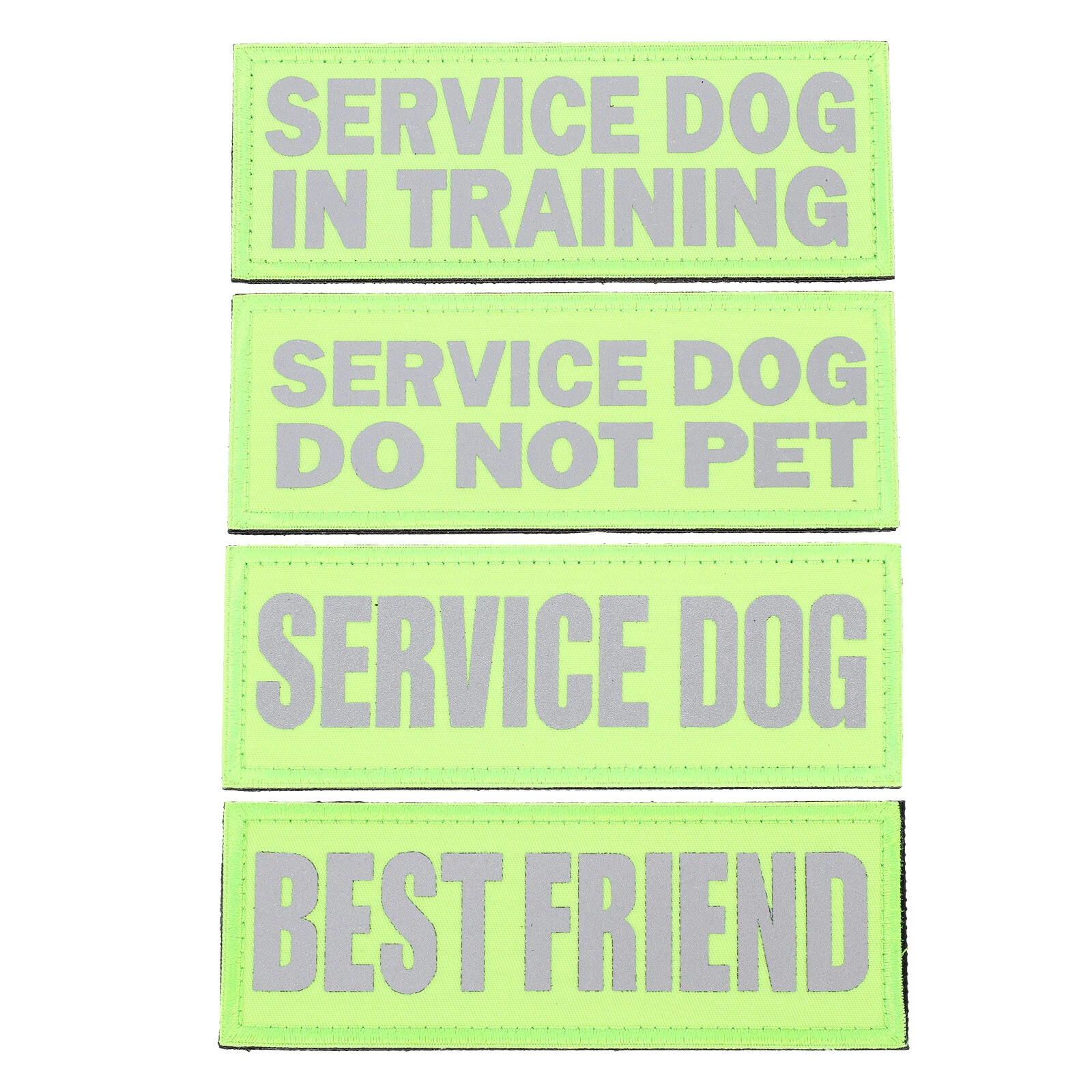 

4 Pcs Dog Tag Collar Customize Supply Reflective Patch Wiring Harness Nylon Portable Pet Accessory