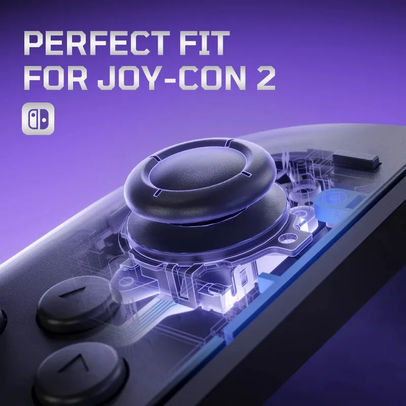 Фото Сменные 3D-джойстики eXtremeRate для Nintendo Switch 2 JoyCon, левый и правый аналоговые стики с инструментами для ремонта №4