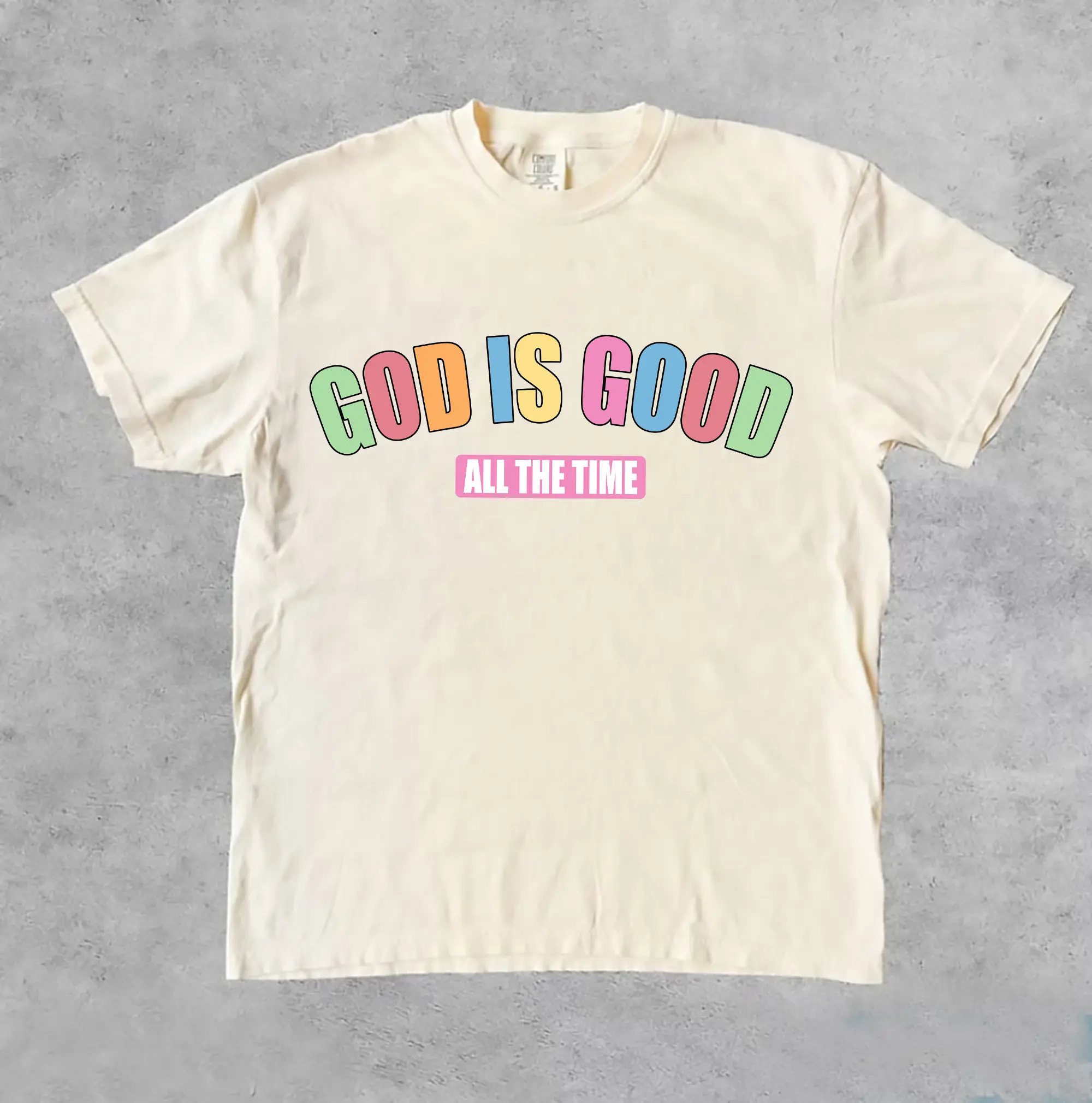 Христианский комфорт цвета ® Рубашка — рубашка God Is Good All The Time женская