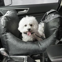 small pet portable car seat pet booster seat dog travel safety car carrier with side pocket storage fully removable and washable