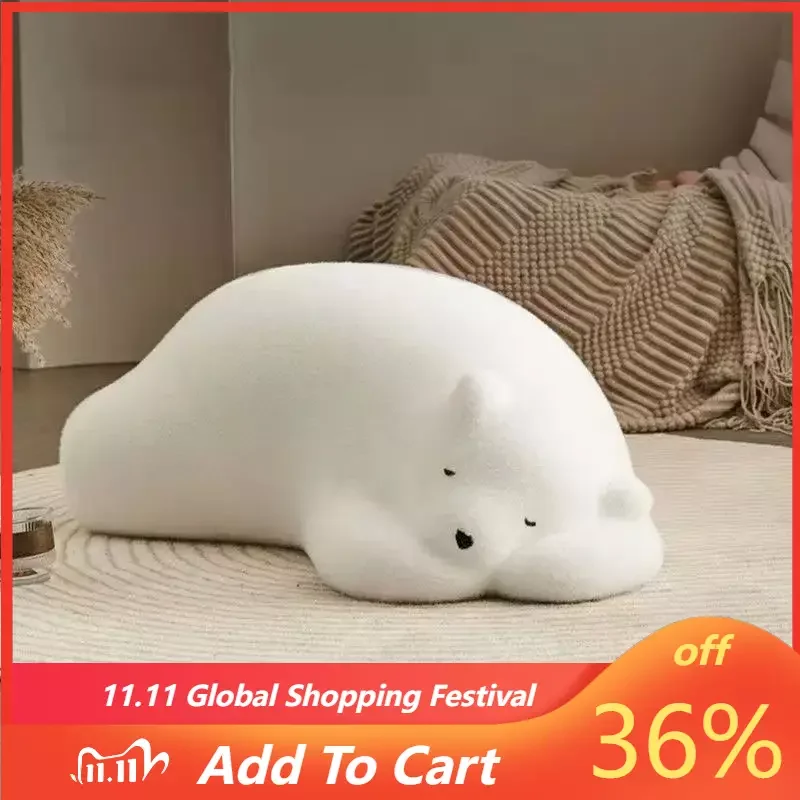 

Sleeping Bear Nordic Lazy Sofa Animal Seat Creative Polar Bear Children's Stool Celebrity Lying Bear Backrest Pillow Living Room