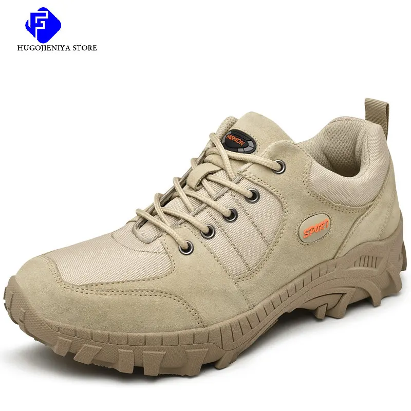 2023 New Men Hiking Shoes Wear Resistant Outdoor Sport Men Shoes Lace Up Mens Climbing Trekking Hunting Sneakers Plus Size