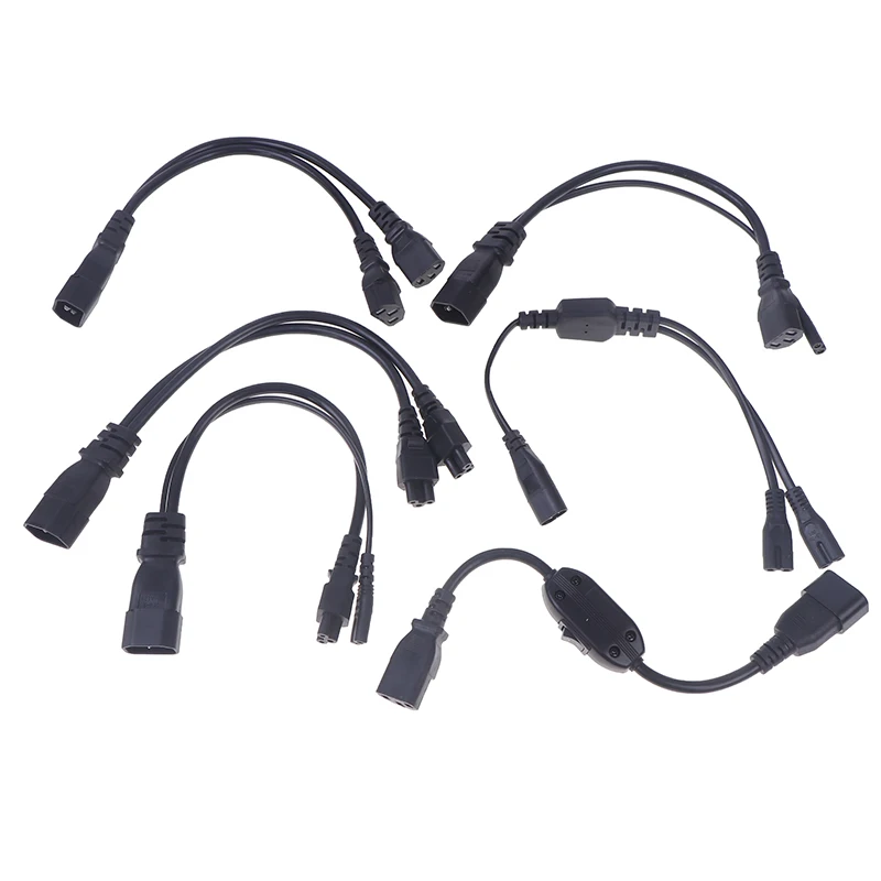 Штекер IEC C14 к 2XC13 C5 C7 C11 Женский разветвитель Y-типа Кабель питания кабель адаптера