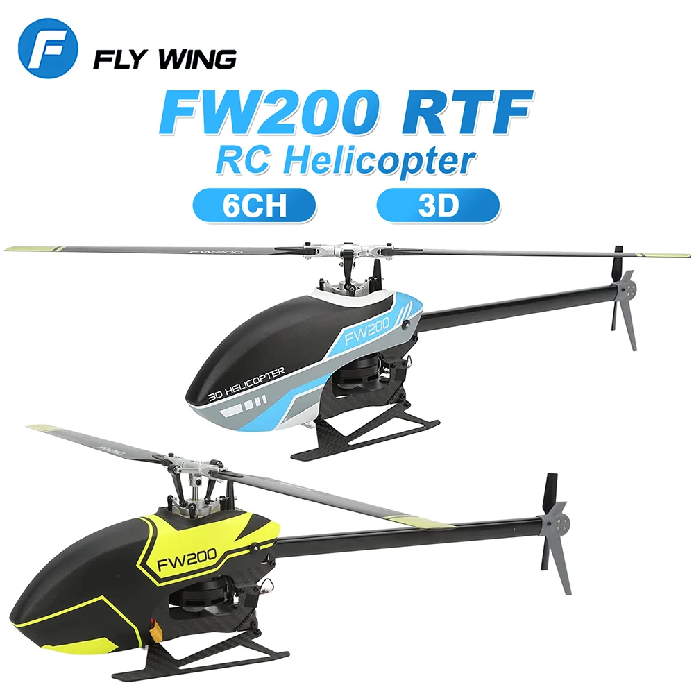 Fly Wing FW200 RC Helicopter GPS 6CH 3D APP Automatic Return Brushless Remote Control