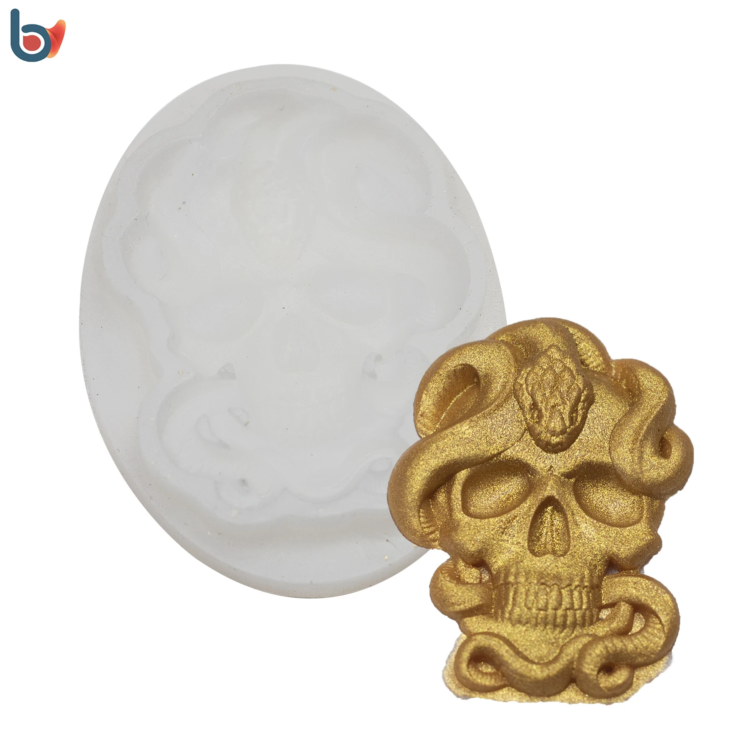 

Snake skull Silicone Molds Fondant Chocolate Gumpaste Cake Mould Handmade Soap Molds Cake Decorating Tools Bakeware