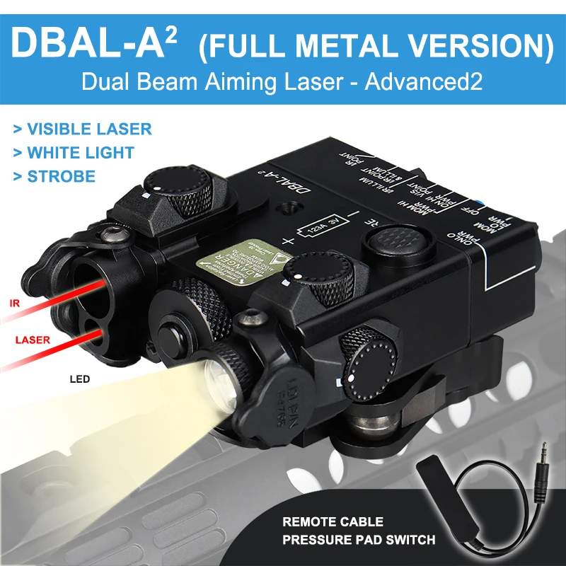 

PPT Top Produce DBAL Flashlight A2 Model with Visible Red Laser and IR For Night Hunting PP15-0137