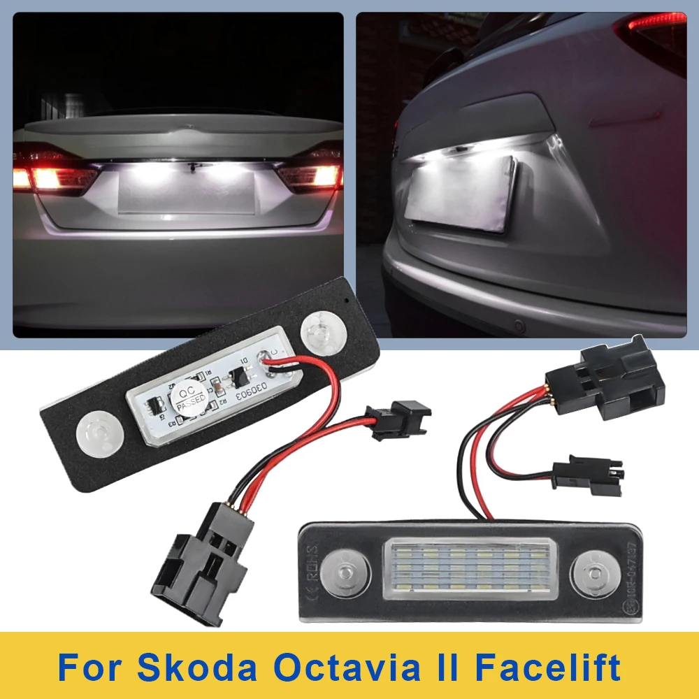 Skoda Octavia 2 Освещение Номерного Знака Для Личного Подъема Canbus 6500k Супер Яркий Белый