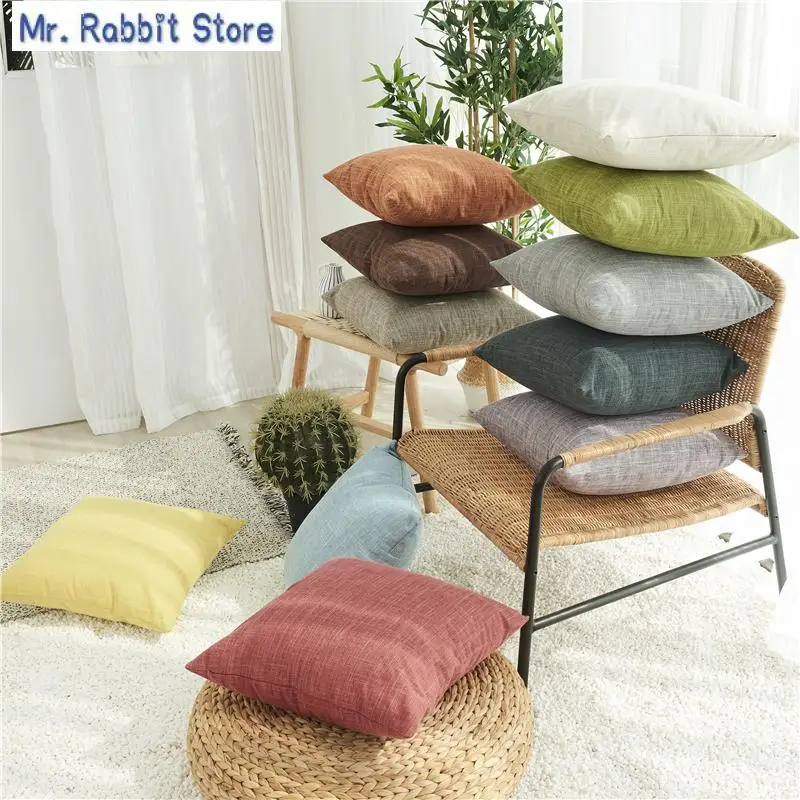 

Наволочка 18x18, декоративные подушки, нордический домашний декор, льняная наволочка для подушки в скандинавском стиле, наволочка для дивана, гостиной