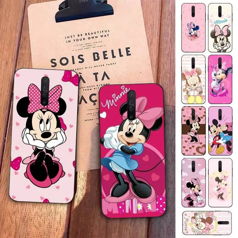 

Disney Pink Minnie Mickey Phone Case for Redmi 5 6 7 8 9 A 5plus K20 4X S2 GO 6 K30 pro