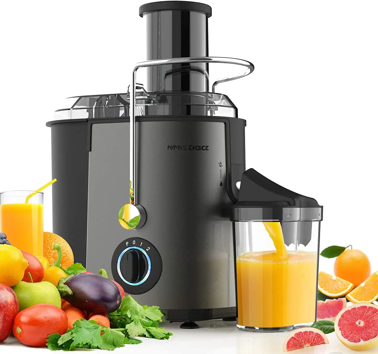 Juicer Machine  800W Juice Extractor with 3'' Big Mouth  3 Speed Centrifugal Juicer for Whole Fruit Vegetable free shipping