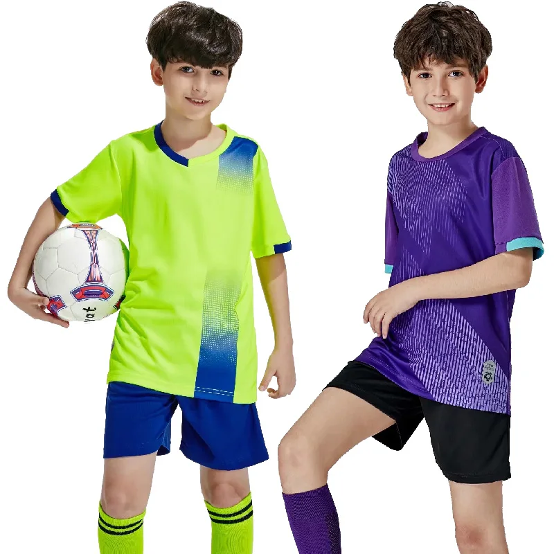 

Kids Football jerseys boys Soccer jerseys set uniform Survetement football kit girls 2020 Custom football Children sports Suits