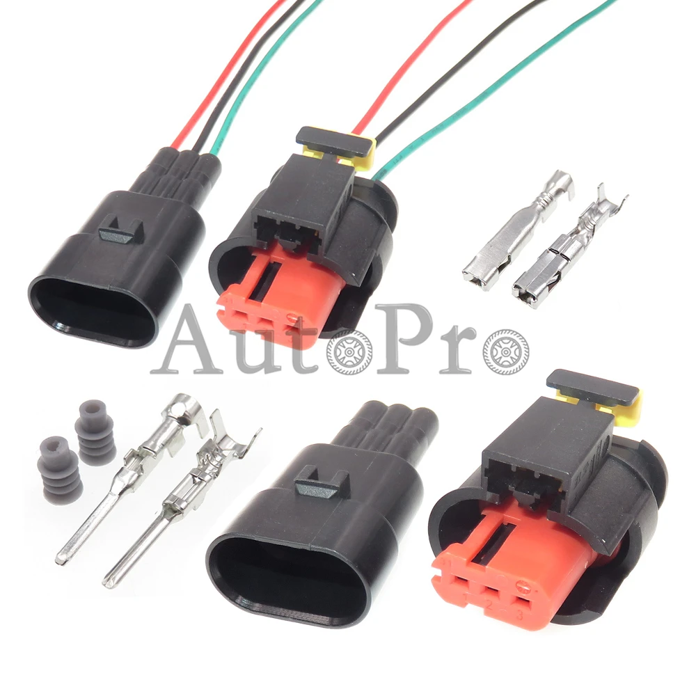 

1 Set 3 Hole 284425-1 284426-1 Car Wire Cable Plug Auto High Voltage Package Ignition Coil Socket Car Plastic Housing Connector