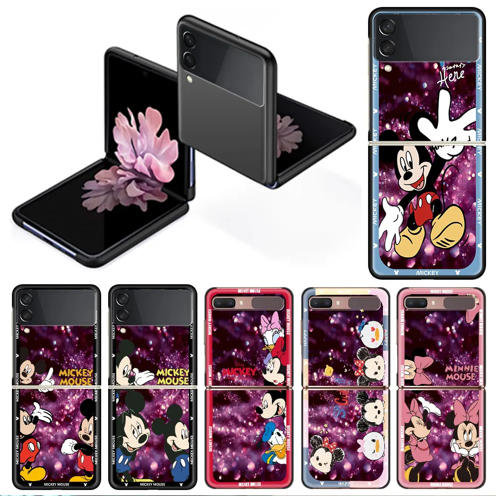 

Disney Mickey Mouses Case for Samsung Z Flip 3 4 5G Capa for Galaxy Z Flip3 4G Black Hard Funda ZFlip4 Cover 6.7 Inches