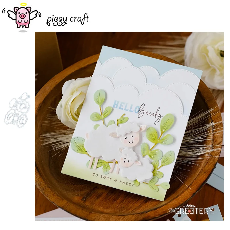 Piggy Craft металлические штампы для резки форма овец украшение скрапбукинга нож