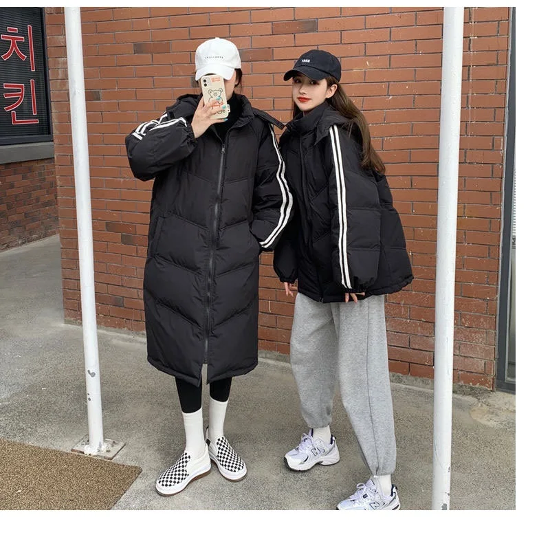 Women's Cotton Jacket 2022 Winter White Loose Hooded Jacket Warm Ladies Down Jacket Korean Version Of The Fashion Ladies Jacket