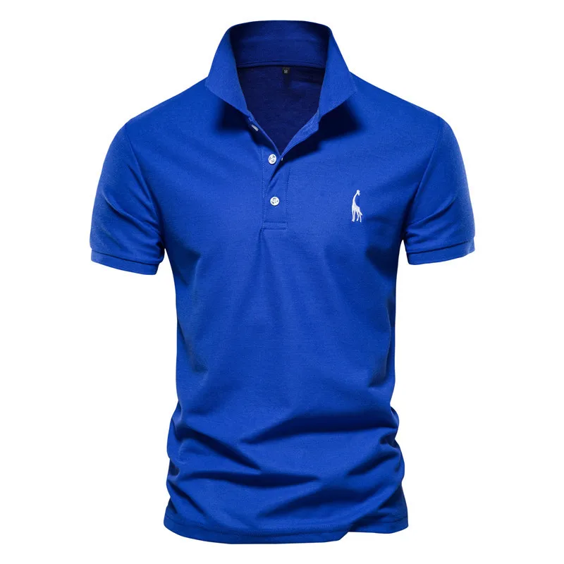 

Brand Polo Shirt for Men Casual Solid Color Slim Fit Mens Polos New Summer Short Sleeve Embroidery Polo Shirt Men