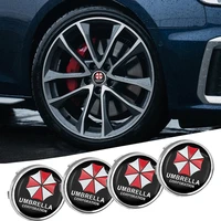 4pcs car wheel center hub caps car emblem badge logo wheel center cap car accessories for umbrella corporation logo automobiles