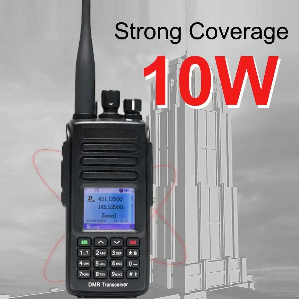 Фото Рация MD-UV390Plus с GPS, 10 Вт, цифровая DMR-радиостанция, шифрование AES256, водонепроницаемость IP67, двухдиапазонная, обновленная версия MD-UV390 №3