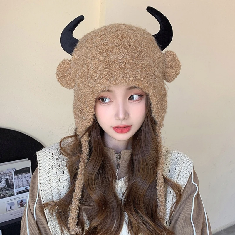 

Зимняя шапка для подростков, взрослые лыжные аксессуары для Хэллоуина, складная шапка с защитой ушей, сохраняющая тепло шапка, ветрозащитна...