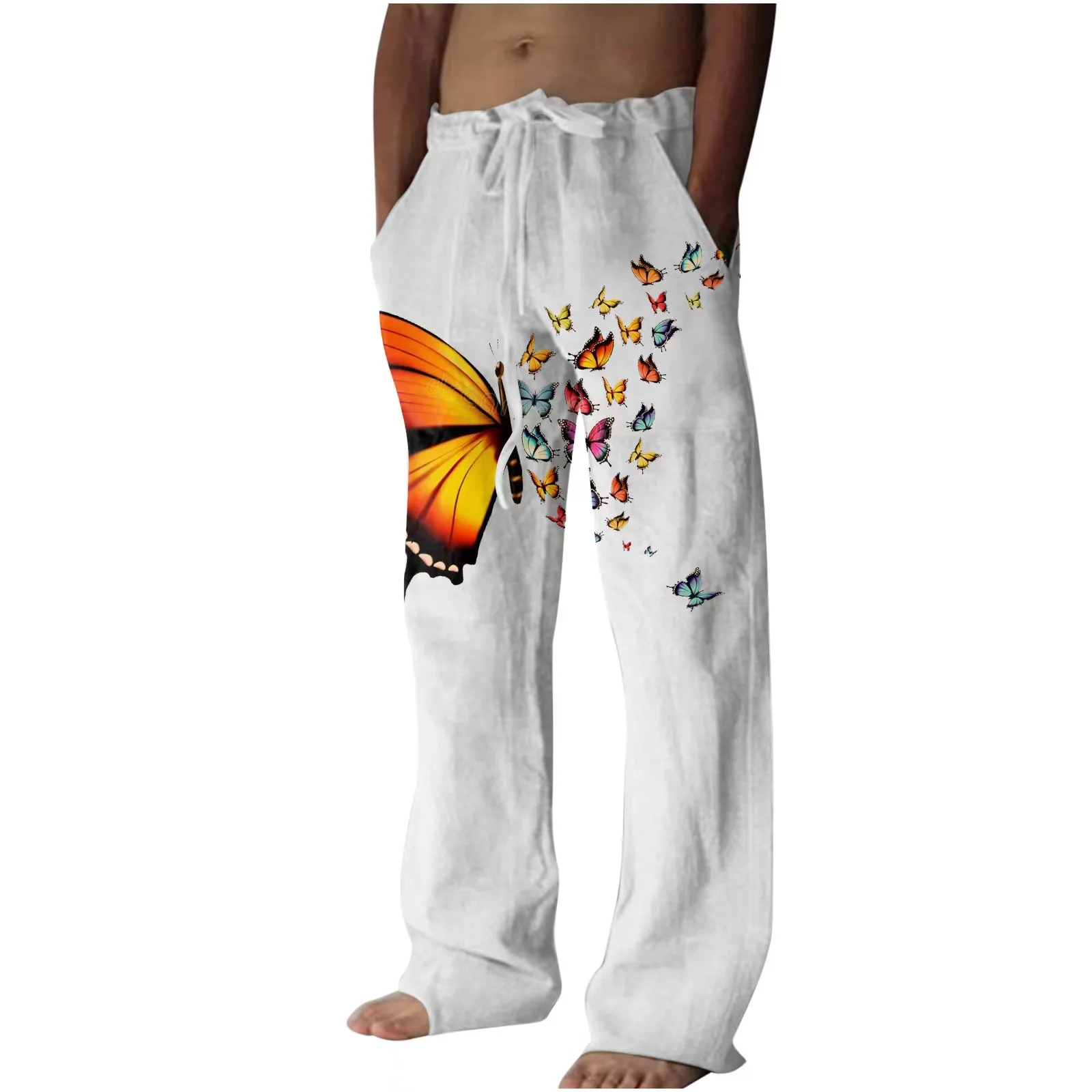 Брюки мужские с широкими штанинами повседневные спортивные штаны оверсайз 3D