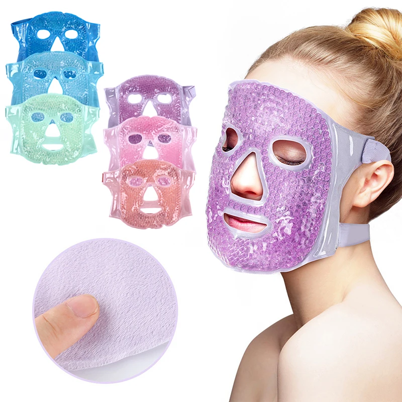 

Ледяная гелевая маска для лица против морщин, снимает усталость, укрепляющий кожу, спа, горячая и холодная терапия, ледяной пакет, охлаждающ...
