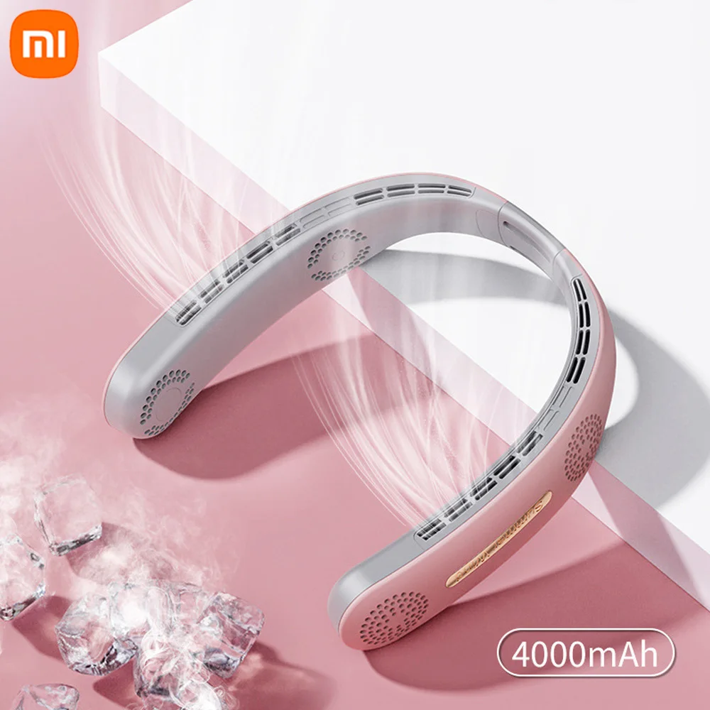 

Xiaomi Mini Neck Fan 4000mAh Portable Bladeless Fan USB Rechargeable Leafless Hanging Fans Air Cooler Wearable Neckband Fans