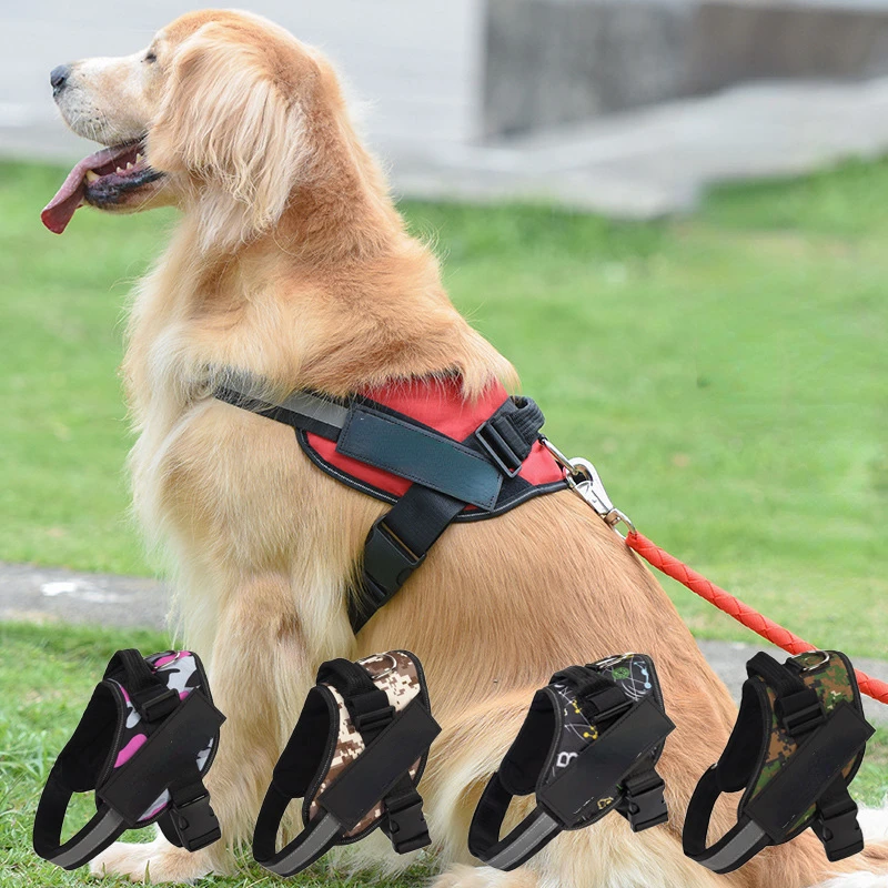 

Durable Layer Scratch Resistant Nylon Dog Harness Buckle Safety Lock Vest Collar Medium Large Dog