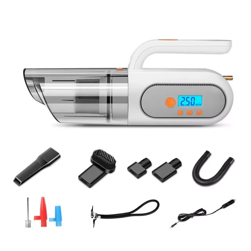 

NEW2023 Car Vacuum Cleaner with Tire Inflator 4-in-1 Portable Air Compressr Digital Tire Pressure Gauge LCD Display Wet/Dry B36