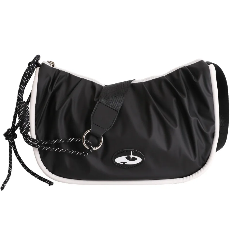 

Brand Bags For Women Trend Black Shoulder Woman Ruffled Original Wallet New Casual Crossbody Mobile Phone Underarm Cycling Bag